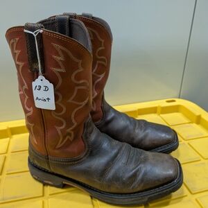 Ariat Men's Brown and Red Western Boots